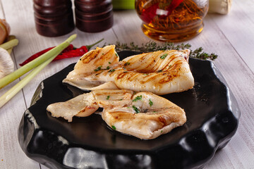 Fresh grilled calamari with herbs