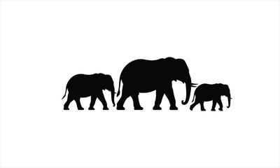 Fototapeta premium Majestic elephant silhouette design