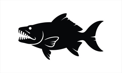 Obraz premium Stylized fish design silhouette