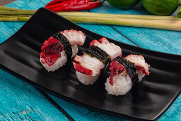 Japanese cuisine - sushi with octopus