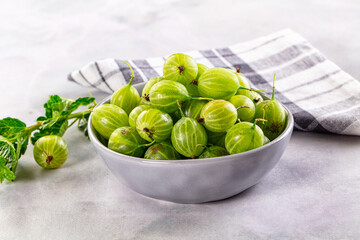 Ripe sweet juicy green gooseberry