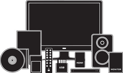 Home Entertainment Media Device Electronics Icons