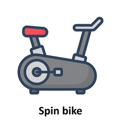 Spin bike Vector Icon which can easily modify or edit