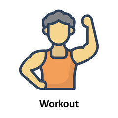 Workout  vector icon which can easily edit or modify 