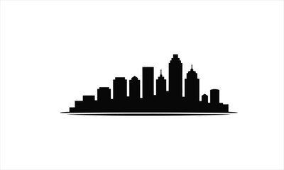 Fototapeta premium Cityscape buildings silhouette