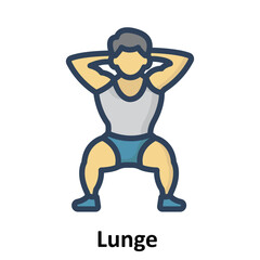 Lunge Vector Icon which can easily modify or edit
