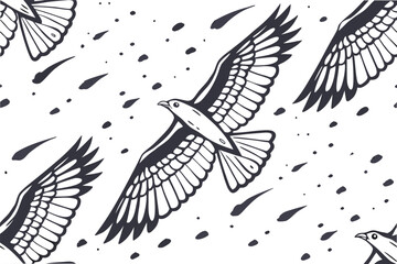 seamless pattern with bird