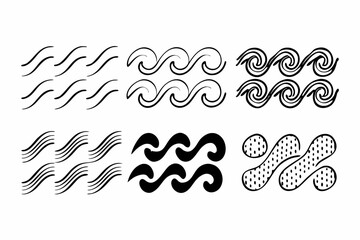 Fototapeta premium vector illustration of a set of calligraphic elements