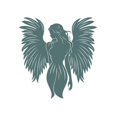 Goddess Standing Tall with Wide Wings