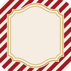 Isolated festive Holiday Label template
