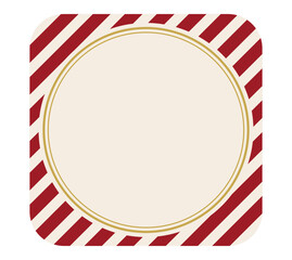 Isolated festive Holiday Label template