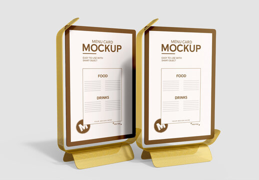 Restaurant Table Menu Mockup