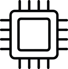 Microchip Outline: Tech Icon


