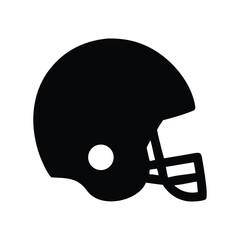 Simple Silhouette of a Football Helmet