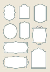 Vintage Decorative Frames Set – Vector Outline Label Collection