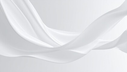 Abstract white background with a futuristic blue wave design, smooth lines, and a smoky texture for a modern art wallpaper