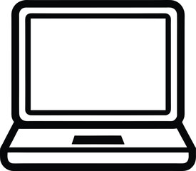 Laptop Outline: Tech Icon


