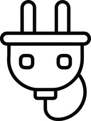Plug Outline: Electric Icon

