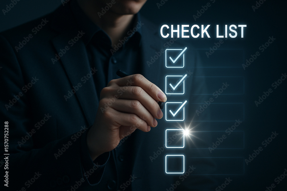 Aufkleber checklist management software task completion business productivity and organization tool for succes