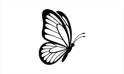 Fototapeta premium Elegant butterfly silhouette design