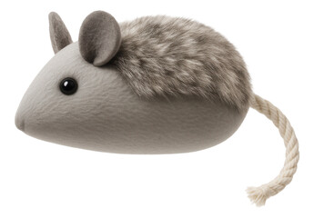 Catnip toy shaped like a small plush mouse, ideal for a cat to play with in a private house.