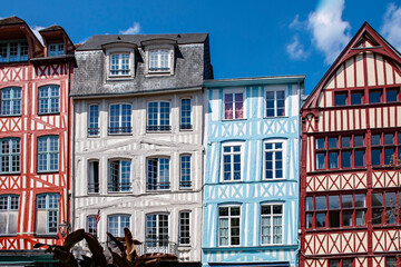 Fachwerkhäuser von Rouen,  Normandie,  Frankreich 