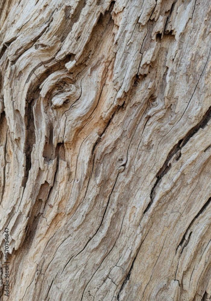 Poster weathered tree bark texture with intricate natural patterns and earthy tones