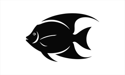 Fototapeta premium Stylized fish silhouette design