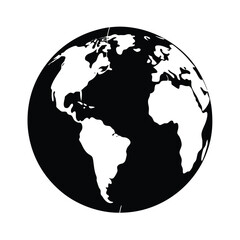 globe on white background