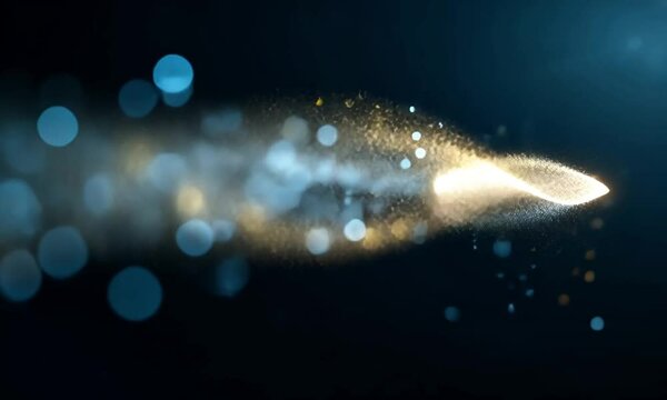 Sparkling arrow pointing right direction abstract digital future technology concept design