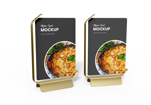 Restaurant Menu Card Mockup