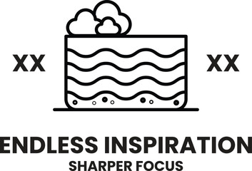 A cake with a black background