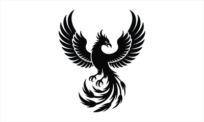 Obraz premium Majestic phoenix bird silhouette