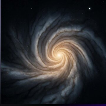Spiral Galaxy Swirls Dramatically in Mesmerizing Cosmic Animation Loop.