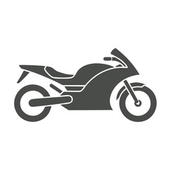 Dark gray motorcycle silhouette motorbike vehicle