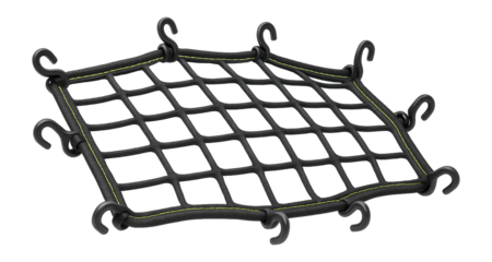 Stretchable car roof net with multiple attachment points for rooftop cargo