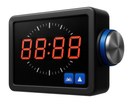 Wall-mounted digital timer with buzzer for swimming competitions