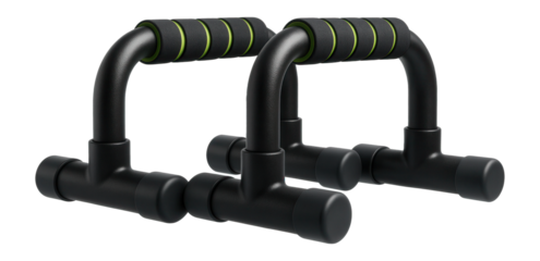 Sturdy push-up bars with foam grips for beginner upper body workouts