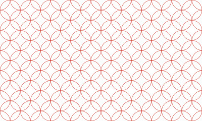 Simple Red Japanese Shippo Seamless Vector Pattern for Traditional Packaging, Home Decor, and Classic Japanese Design