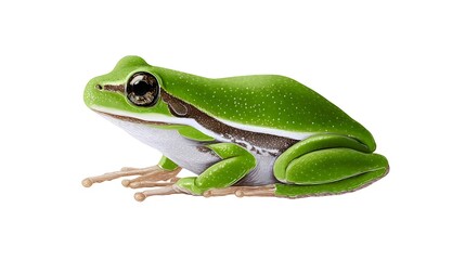 Obraz premium Vibrant green frog in natural habitat