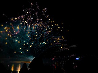 Fireworks in the city
