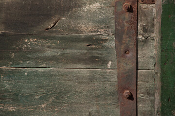 photo texture of old boards. Texture of boards. design background. Green peeled boards. Old texture photo