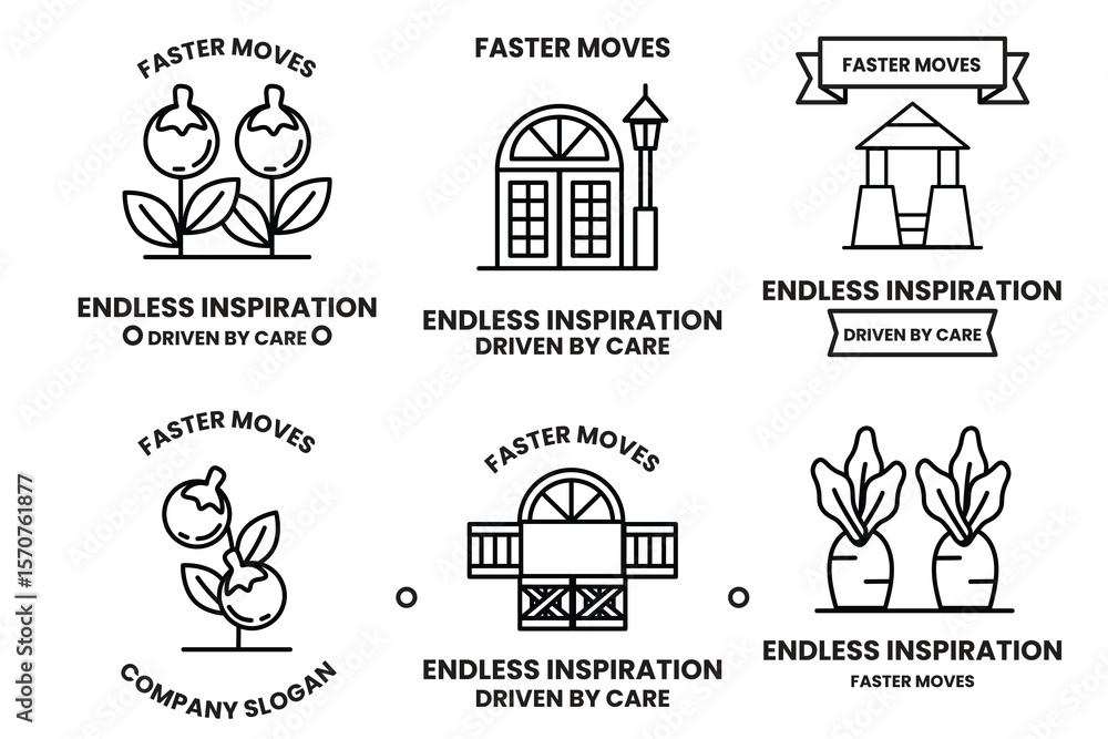 Aufkleber the image is a collection of icons that represent the concept of faster moves