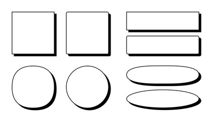 影付きフレーム黒