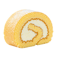 Creamy Vanilla Swiss Roll Cake: Delicious Bakery Pastry, Sweet Treat, Dessert Photography