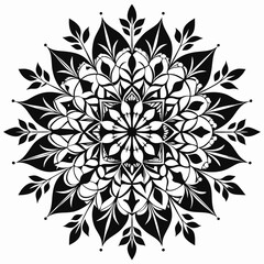 black and white floral background
