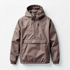 Realistic Packable Windbreaker Jacket Mockup – Minimal Front-Facing Display