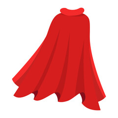 Red Superhero Cape Perfect for Creative Designs, Artistic Illustrations, and More
