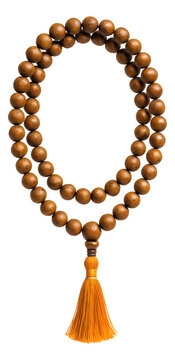 Wooden mala bead set with 108 beads and tassel for mantra recitation