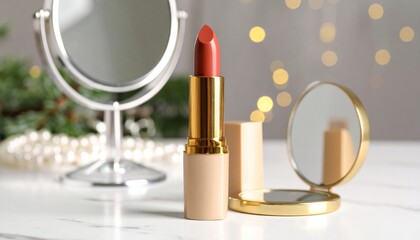 Open Matte Lipstick with Mini Mirror 